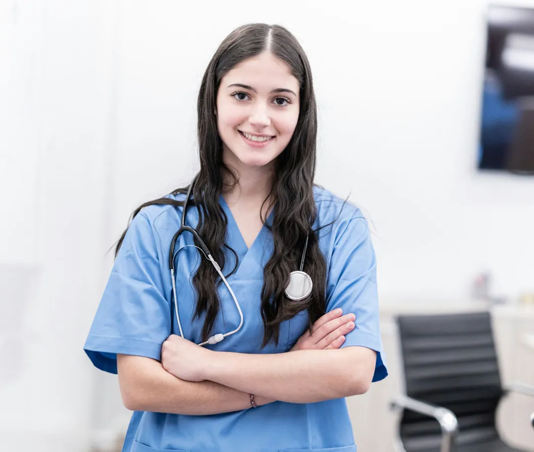 Healthcare professionals collaborating in a clinical environment